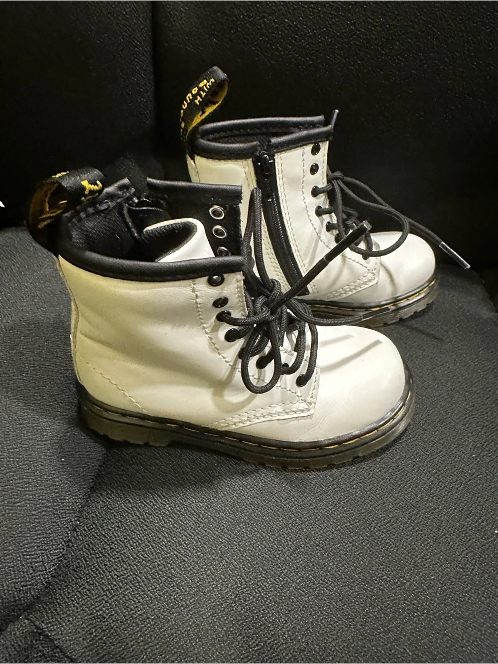 Dr. Martens 1460 T White Leather Boots Toddler Kids Size 8